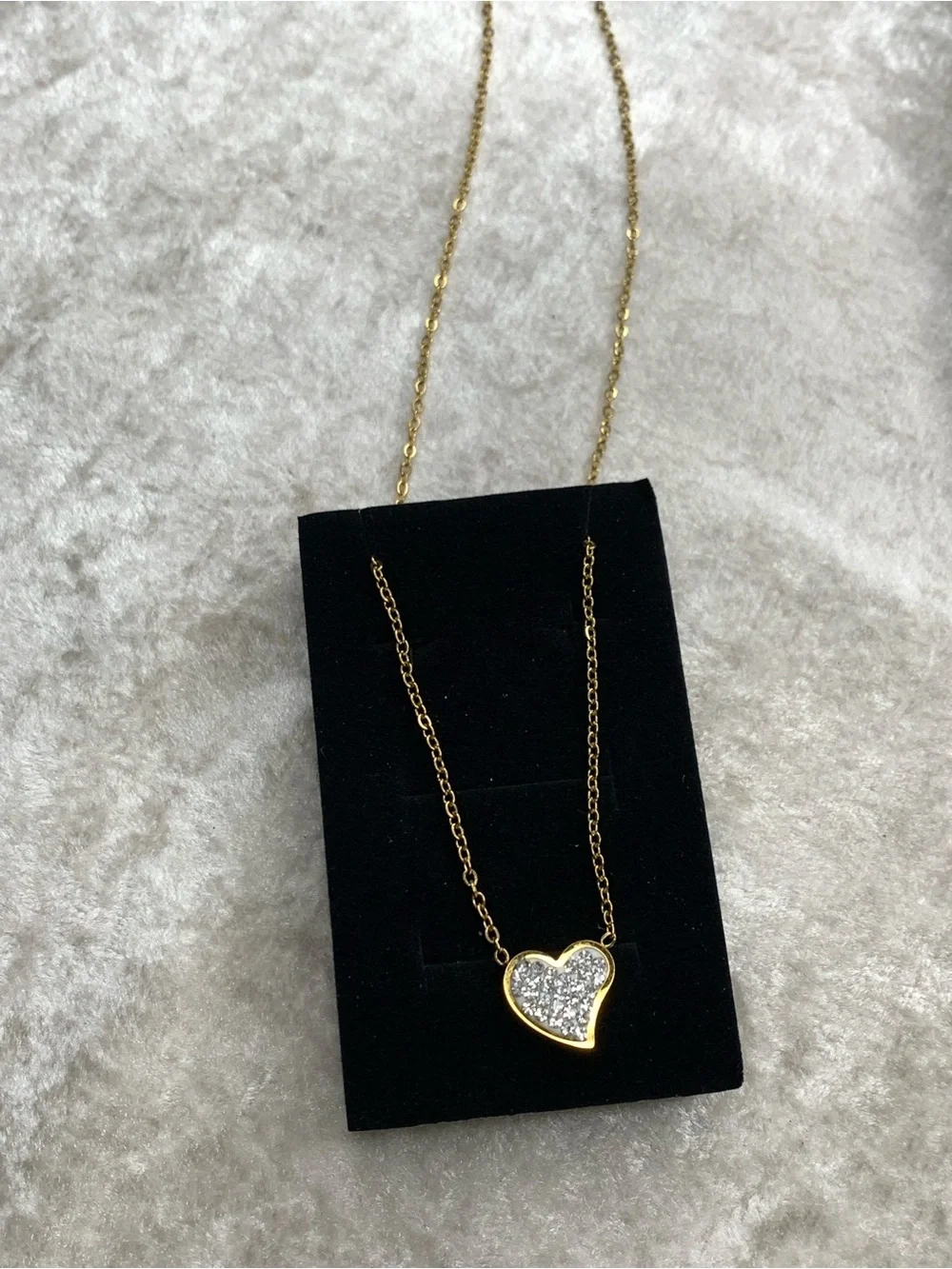 NWOT 18KGold layered/bonded CZ Heart l necklace/bracelet & earring set